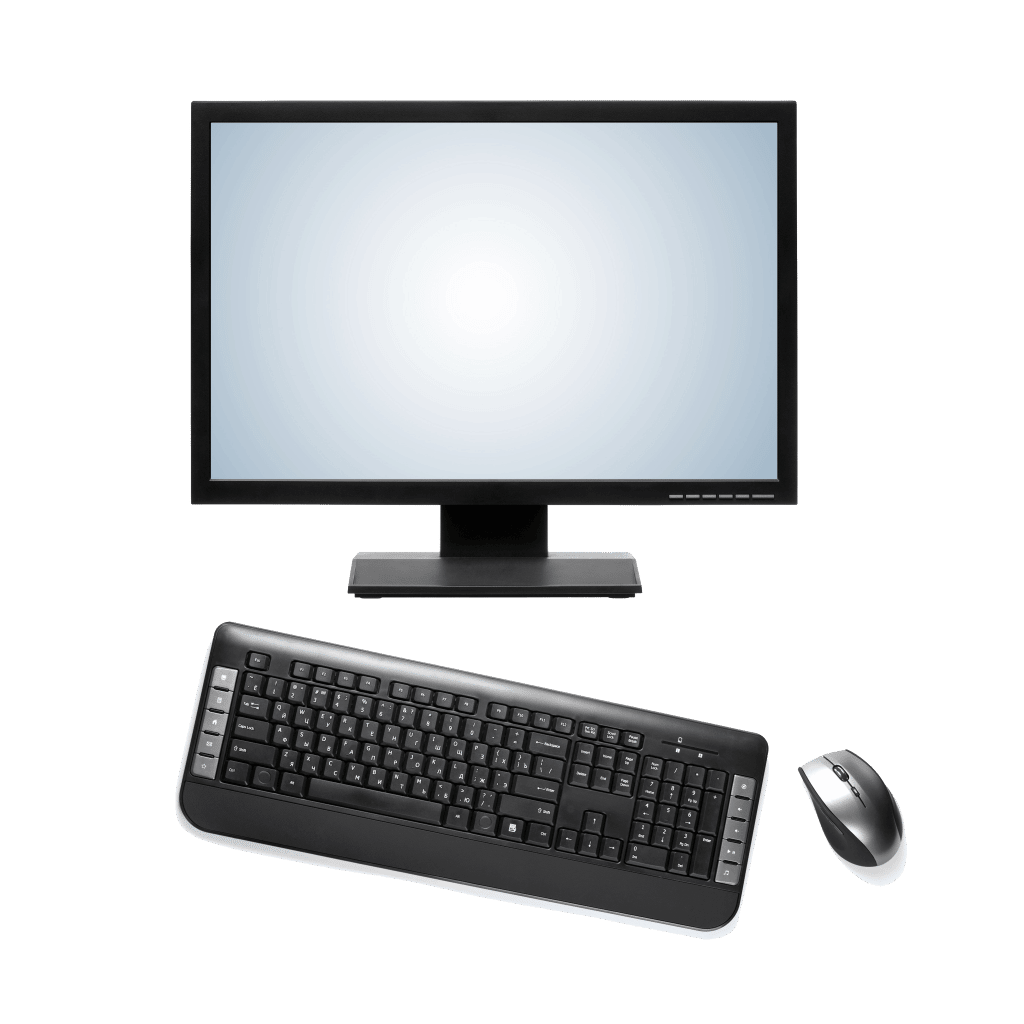 Hardwired-Keyboard-Mouse-and-Monitor-Set